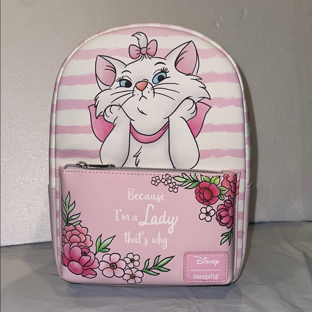 Disney Pink Backpack with Marie Design Because I’m a Lady